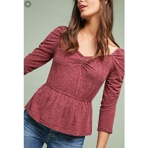 Moon River Loveland peplum top